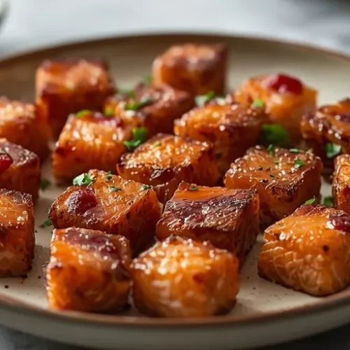 cranberry maple salmon bites recipe