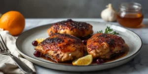Juicy Cranberry Orange Chicken Thighs