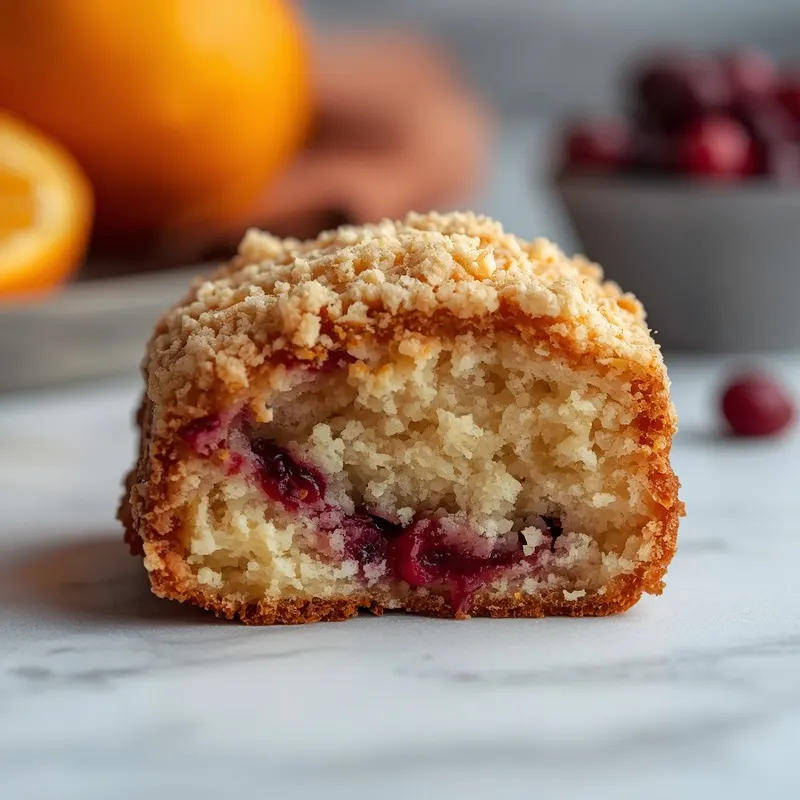 Soft Cranberry Orange Crumb Cake