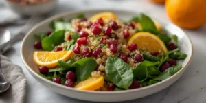 Fresh Cranberry Orange Spinach Quinoa Salad