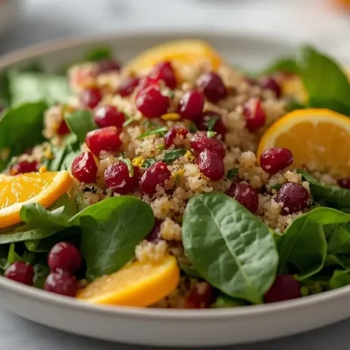cranberry orange spinach quinoa salad recipe