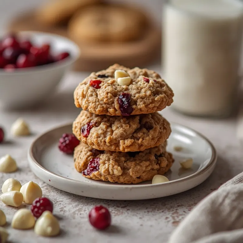 Soft Cranberry White Chocolate Oatmeal Cookies Soft Cranberry White Chocolate Oatmeal Cookies