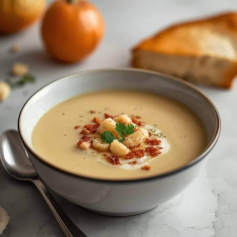Creamy Cauliflower White Bean Soup