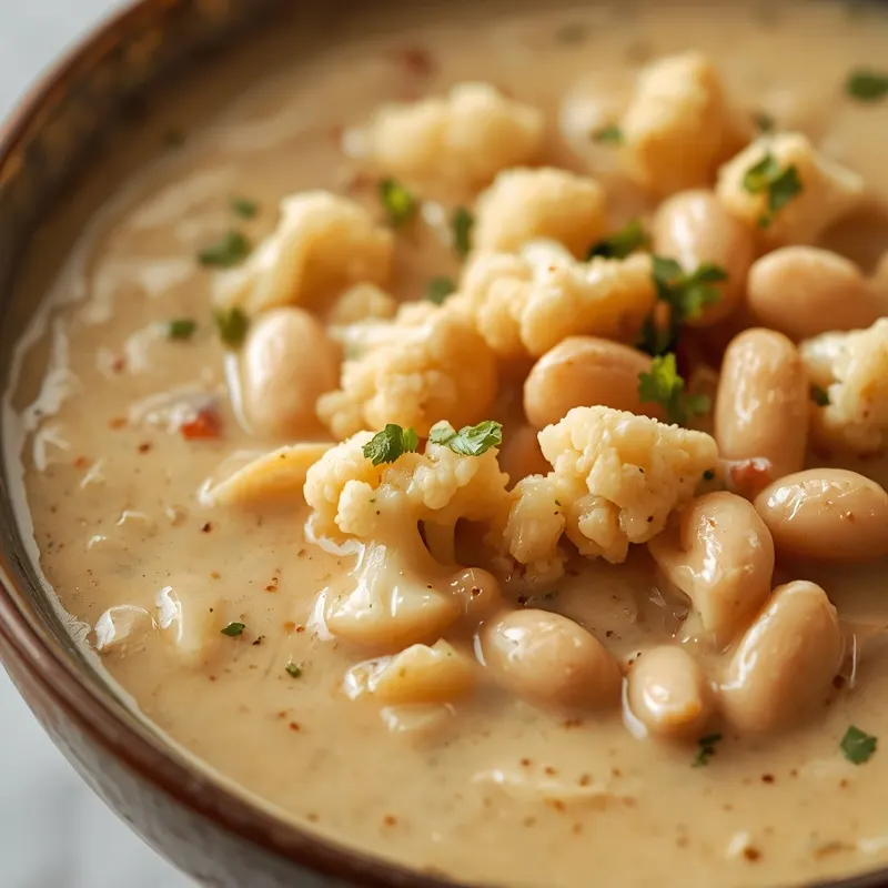 Creamy Cauliflower White Bean Soup