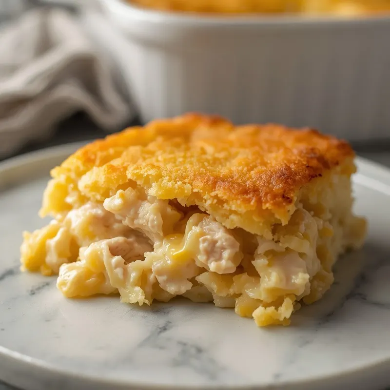 Creamy Chicken and Cornbread Casserole