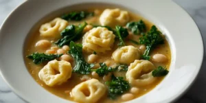 Creamy White Bean and Kale Tortellini Soup