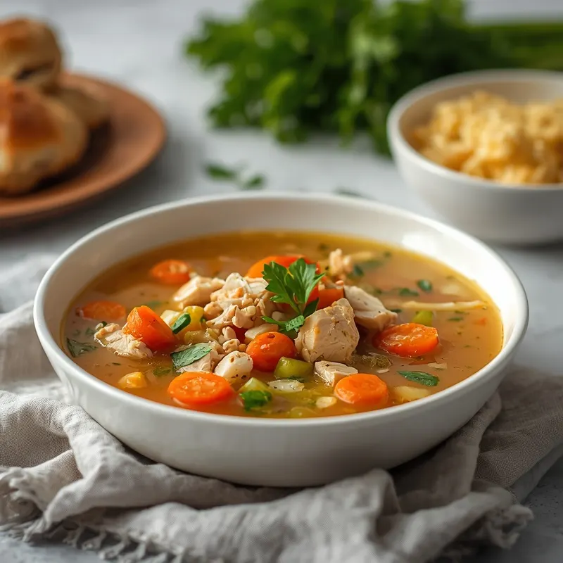 easy chicken soup serving