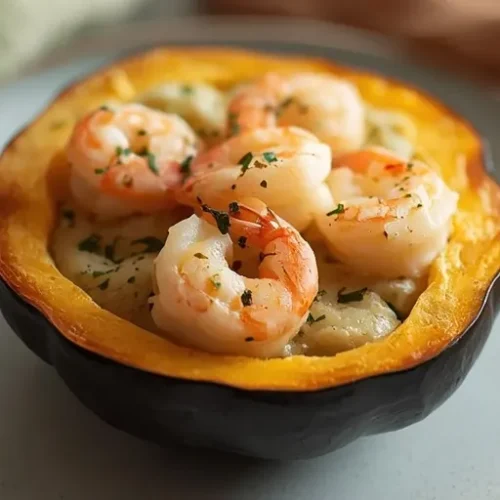garlic herb shrimp stuffed acorn squash recipe