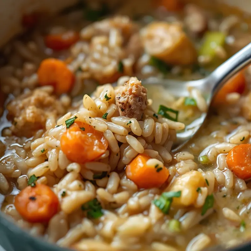 Creamy Garlic Herb Turkey and Wild Rice Soup Creamy Garlic Herb Turkey and Wild Rice Soup