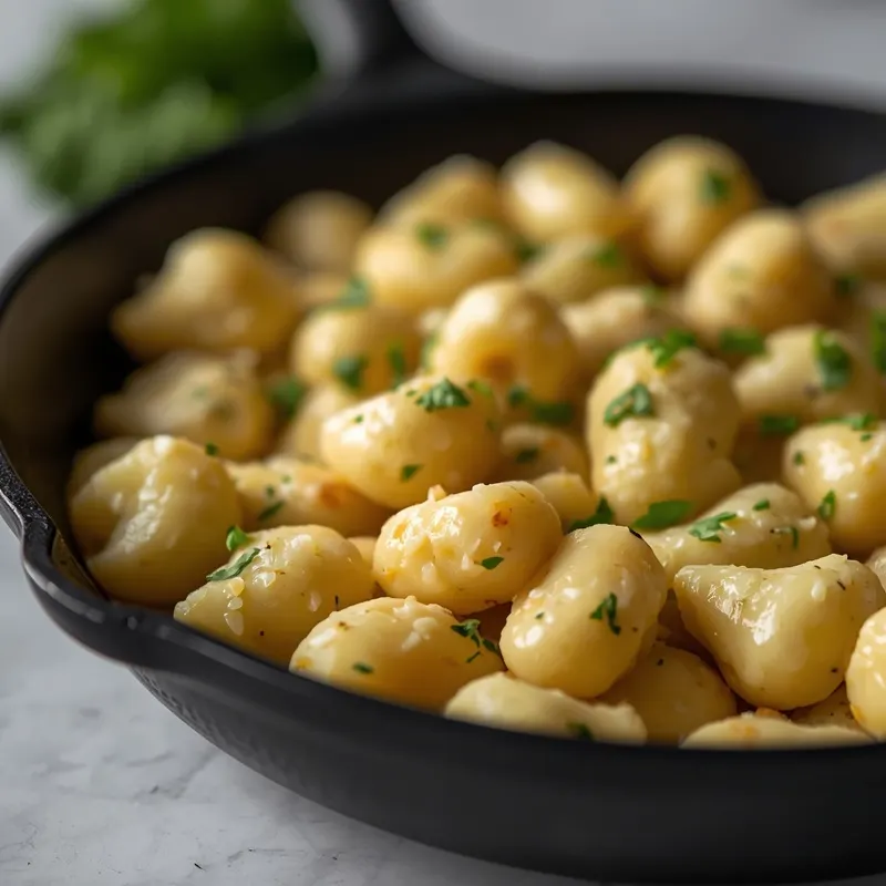 Golden Garlic Parmesan Cauliflower Gnocchi Skillet