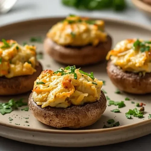 garlic parmesan chicken stuffed mushrooms recipe