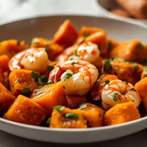 honey garlic shrimp sweet potato bowls recipe