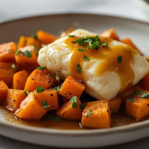 honey mustard cod and sweet potato bake recipe
