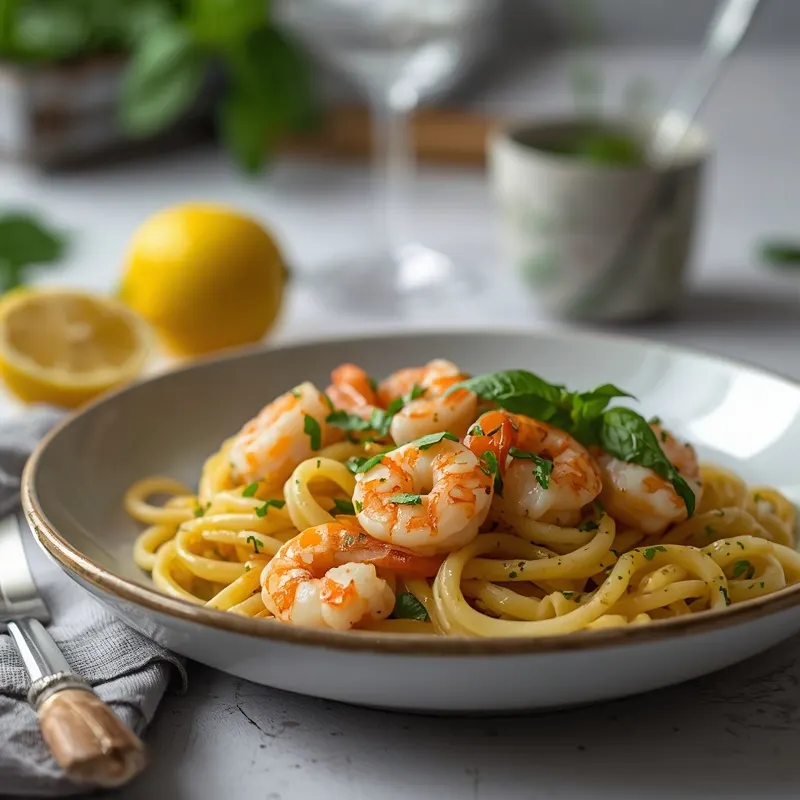 Fresh Lemon Basil Shrimp Ditalini Skillet Fresh Lemon Basil Shrimp Ditalini Skillet