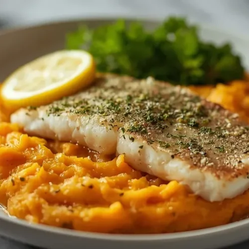 lemon herb haddock with sweet potato mash recipe