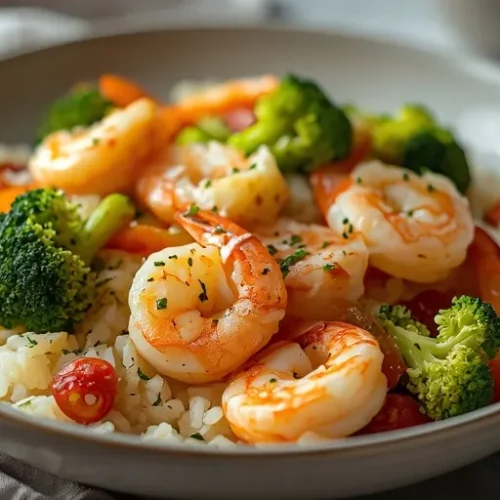 parmesan shrimp and broccoli rice bake recipe