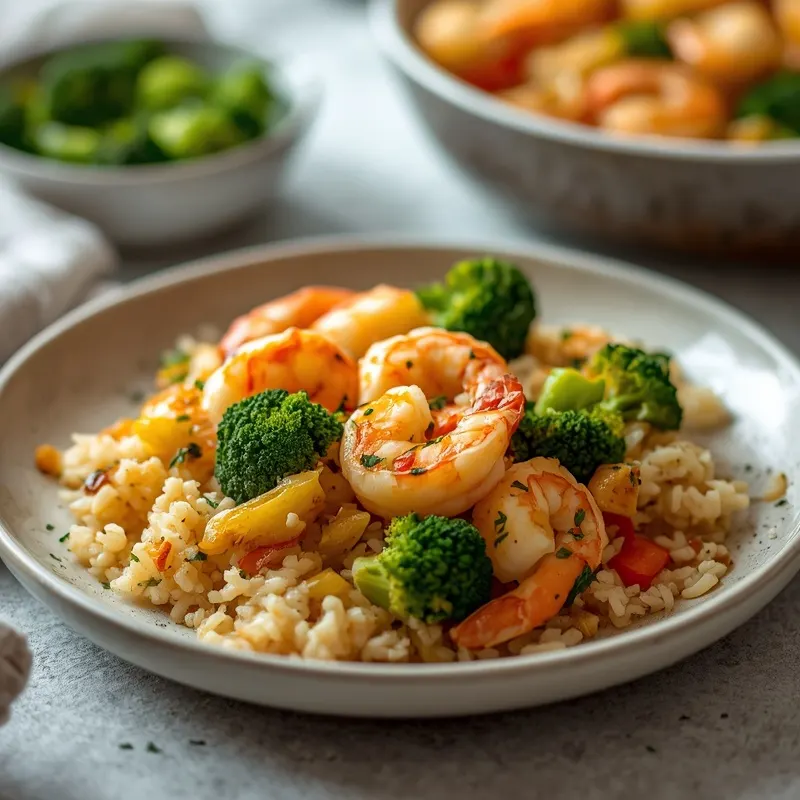 Golden Parmesan Shrimp and Broccoli Rice Bake Golden Parmesan Shrimp and Broccoli Rice Bake