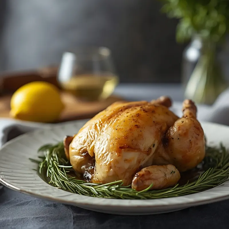 poussin chicken serving