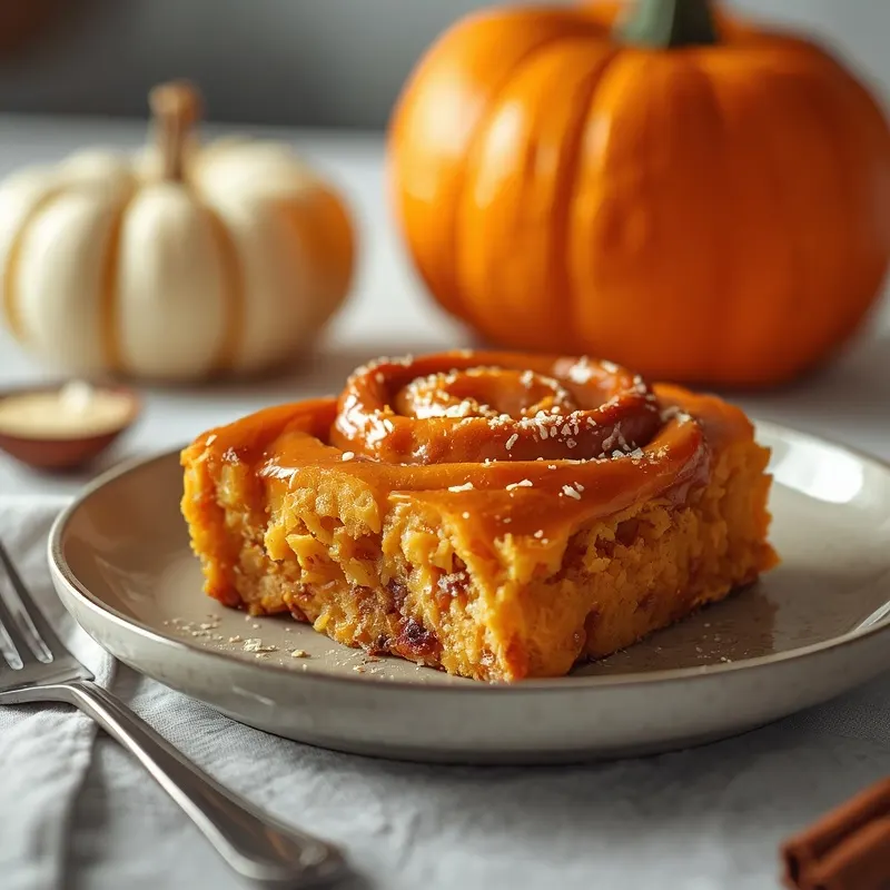 Golden Pumpkin Cinnamon Roll Casserole Golden Pumpkin Cinnamon Roll Casserole