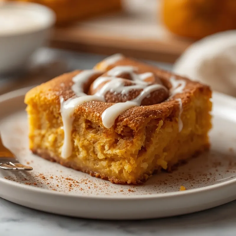Golden Pumpkin Cinnamon Roll Casserole Golden Pumpkin Cinnamon Roll Casserole
