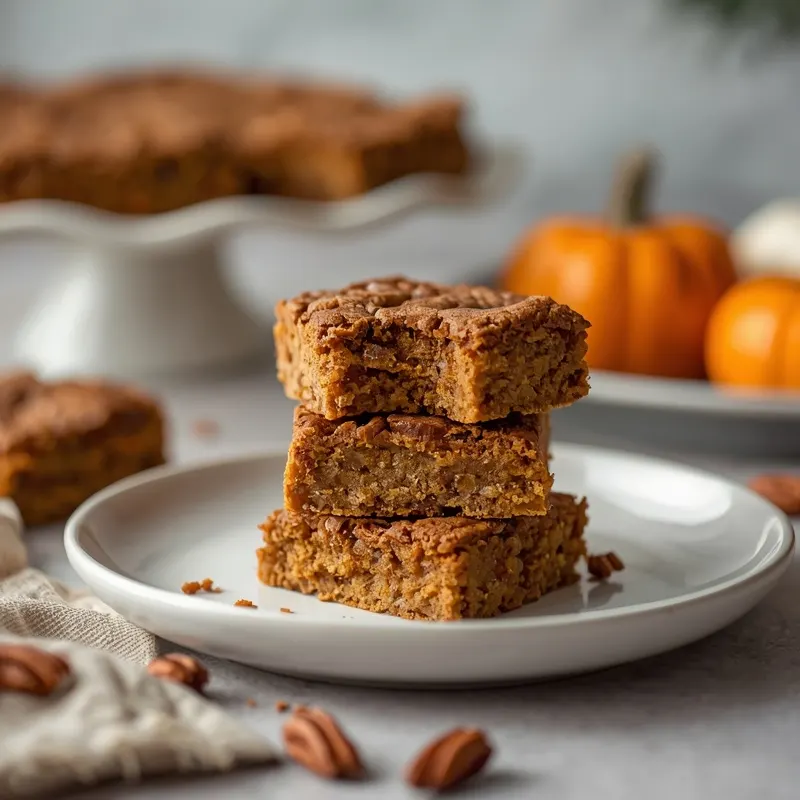 Soft Pumpkin Pecan Blondies