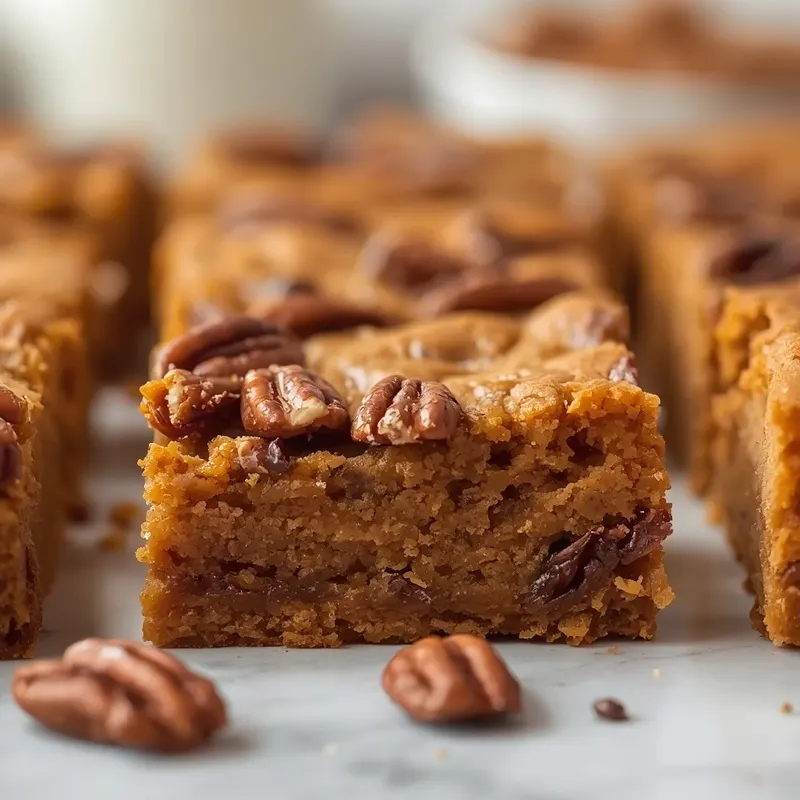Soft Pumpkin Pecan Blondies