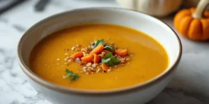 Creamy Pumpkin Red Lentil Carrot Soup