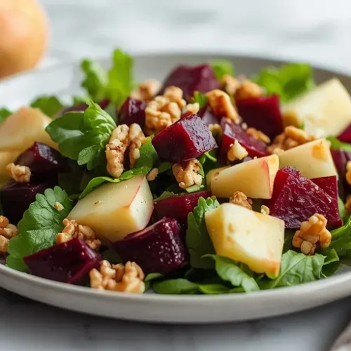 roasted beet apple walnut salad recipe