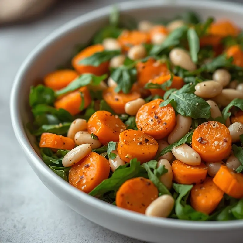 Golden Roasted Carrot White Bean Arugula Salad Golden Roasted Carrot White Bean Arugula Salad