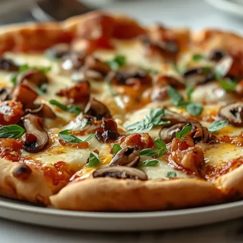 roasted garlic mushroom pizza recipe