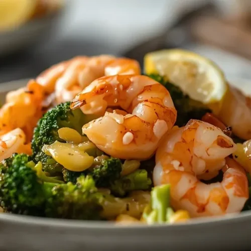 roasted garlic shrimp broccoli bowls recipe