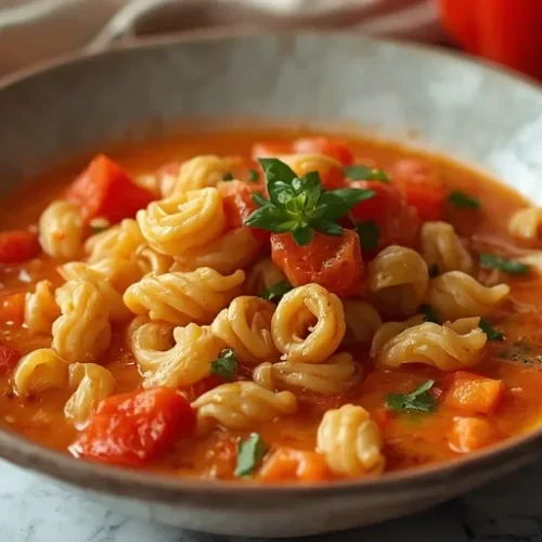 roasted red pepper chicken ditalini soup recipe