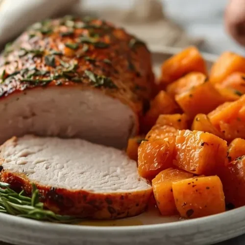 rosemary turkey tenderloin with sweet potatoes recipe