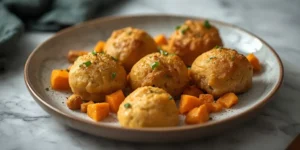 Golden Vegan Butternut Chickpea Dumpling Bake