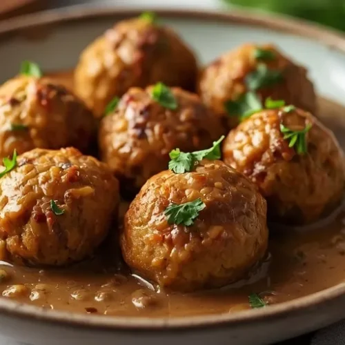 vegan mushroom gravy lentil meatballs recipe