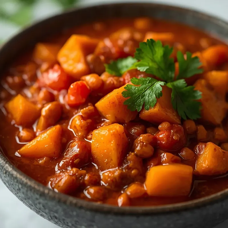 Creamy Vegan Sweet Potato Red Lentil Chili Creamy Vegan Sweet Potato Red Lentil Chili