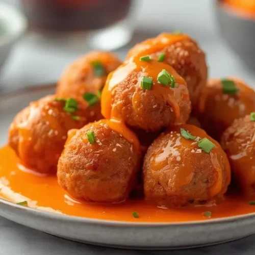baked buffalo chicken meatballs recipe