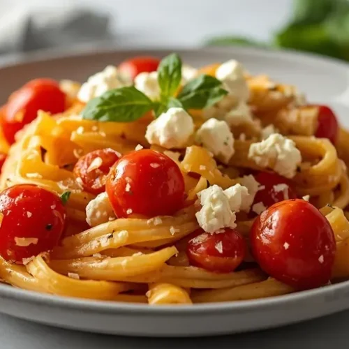 baked feta tomato pasta recipe