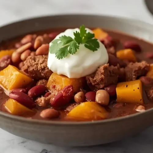 beef butternut squash red bean chili recipe