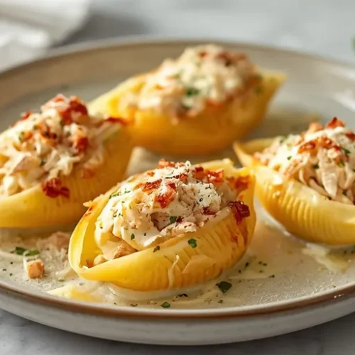 chicken alfredo stuffed shells recipe