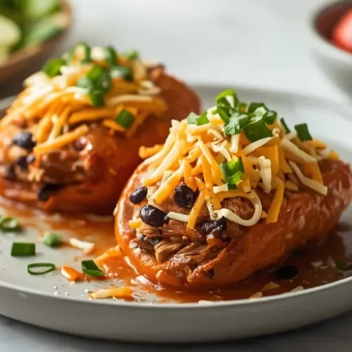 chicken enchilada stuffed peppers recipe