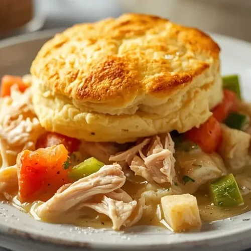 chicken pot pie biscuit bake recipe