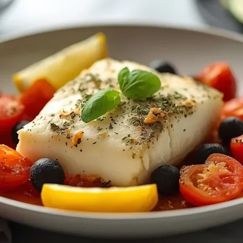 cod tomato olive bake recipe
