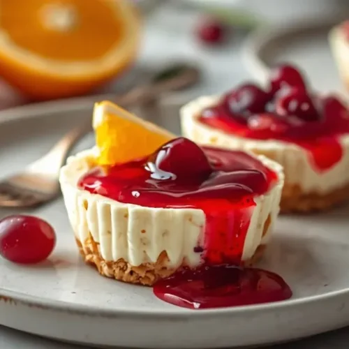 cranberry orange cheesecake cups recipe