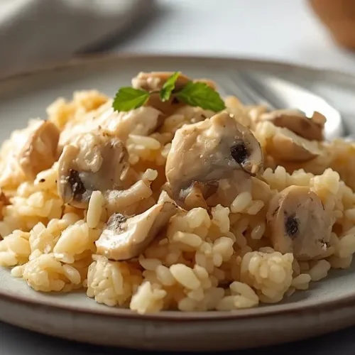 creamy chicken and mushroom rice casserole recipe