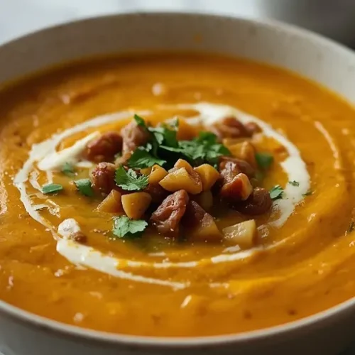 creamy pumpkin lentil soup recipe