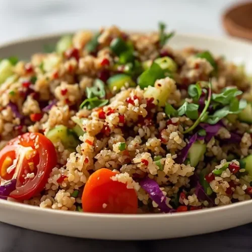 crispy cabbage quinoa tahini salad recipe