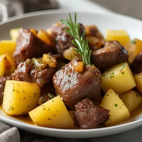 garlic butter lamb and potato skillet recipe