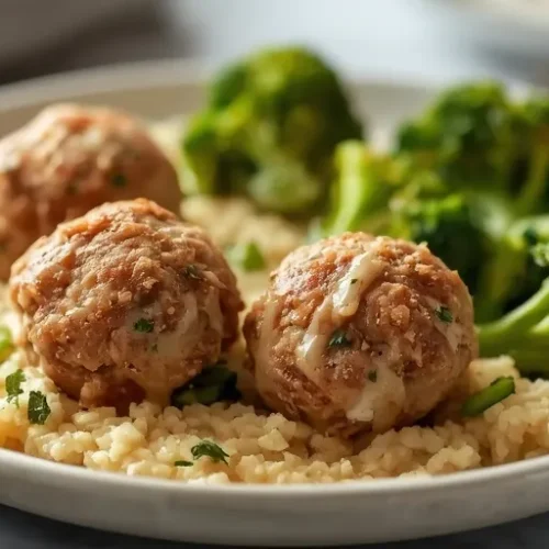 garlic parmesan turkey meatballs and broccoli recipe