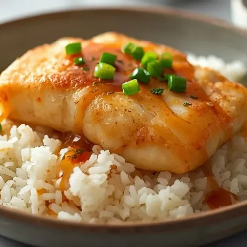 honey garlic cod rice bake recipe